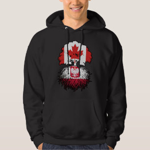 Polska kanadensiska kanadensiska Träd Roots Flagga Hoodie