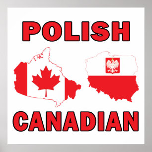 Polska kanadensiska Kartor Poster