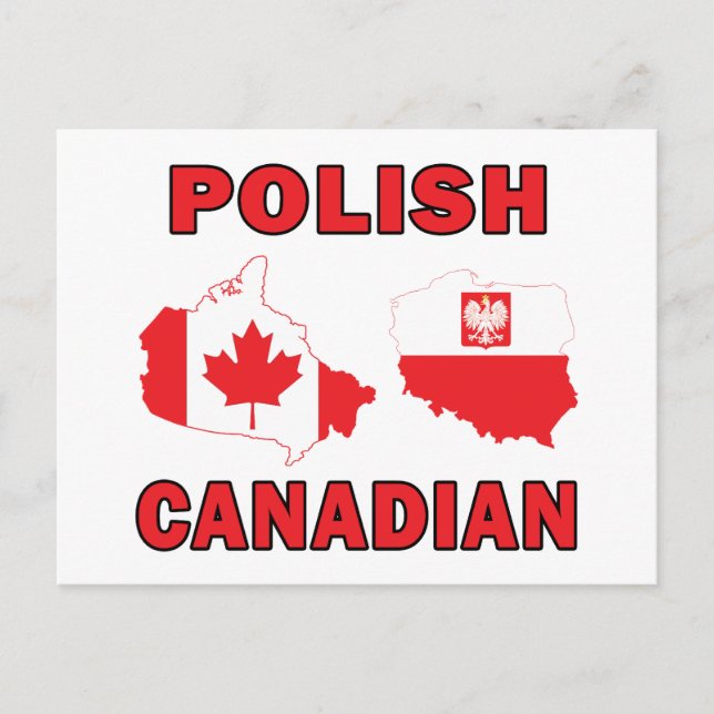 Polska kanadensiska Kartor Vykort (Framsida)