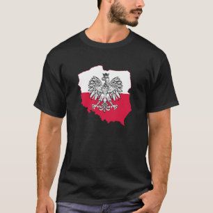 Polska Karta Flagga Tee