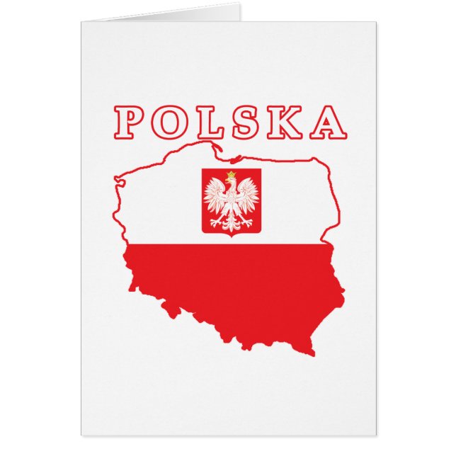 Polska Karta med öre Hälsningskort (Framsidan)