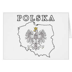 Polska Karta med öre Hälsningskort