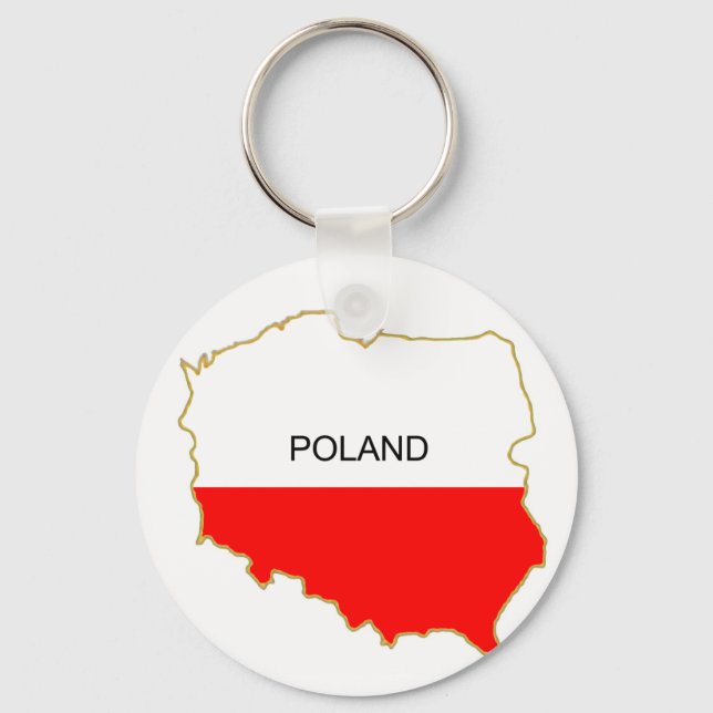 Polska Karta png Nyckelring (Framsida)