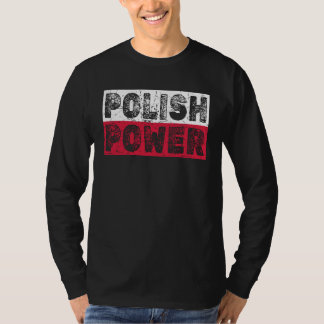Polska kraft Vintage flagga för Polen T Shirt