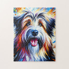 Polska låglandet (Sheepdog Hund Porträtt) Akrylkon Pussel