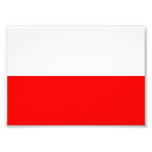 Polska land flagga, röd, vit fototryck