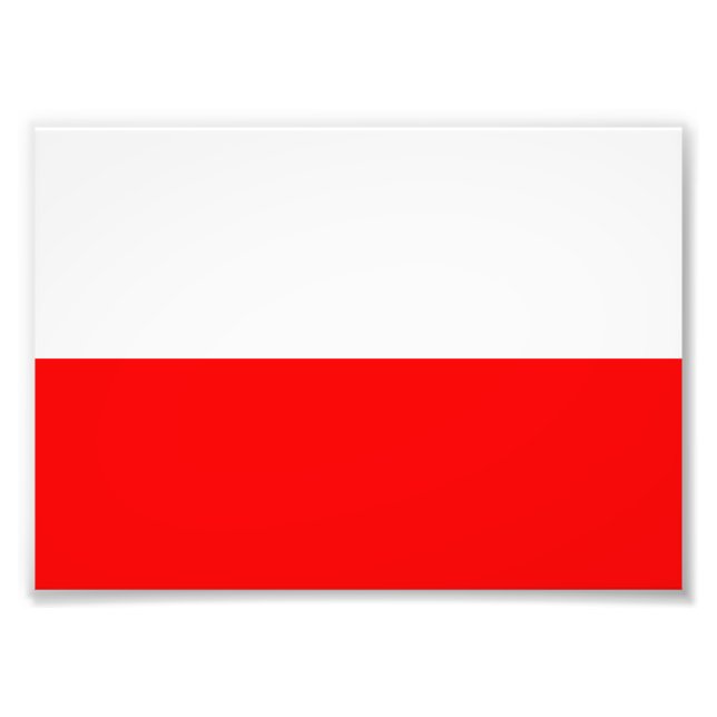 Polska land flagga, röd, vit fototryck (Framsidan)