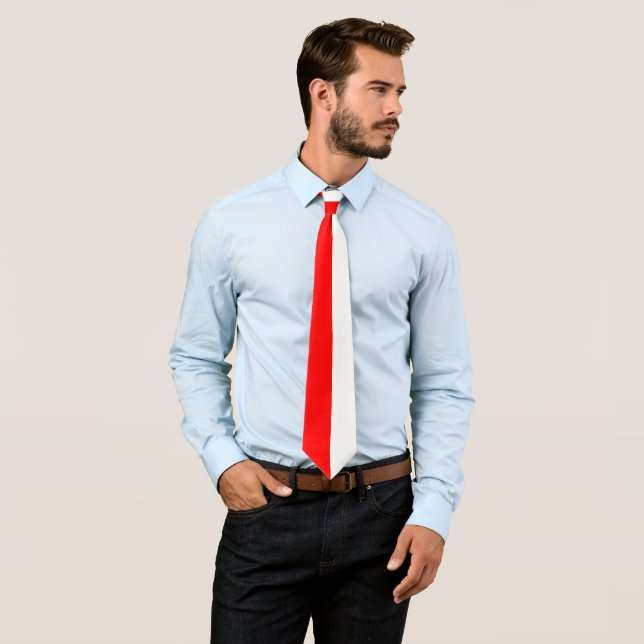 Polska land flagga, röd, vit slips (In Situ)