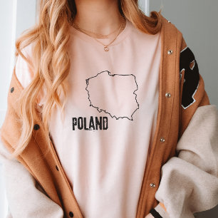 Polska Land Karta, Polska landvägen Gräns T Shirt