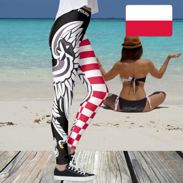 Polska Leggings, Patriotic, Eagle, Polska Flagga Leggings (Skapare uppladdad)