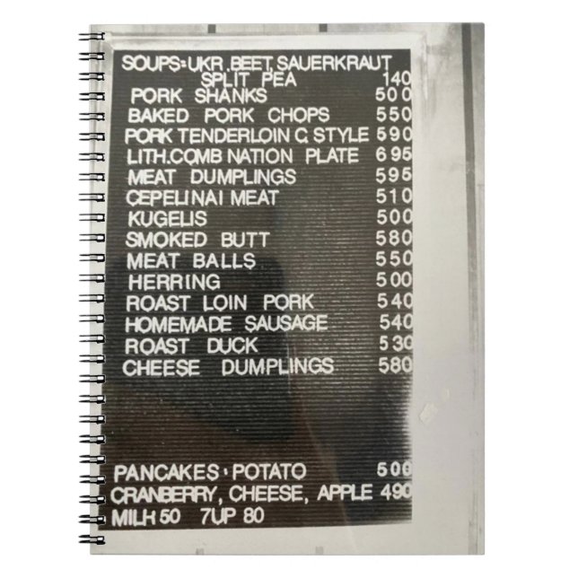 Polska litauiska Food Menu Old school Recipe Bok Anteckningsbok (Framsidan)