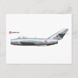 Polska Luft Force LIM-5 (MiG-17) Fresco Vykort