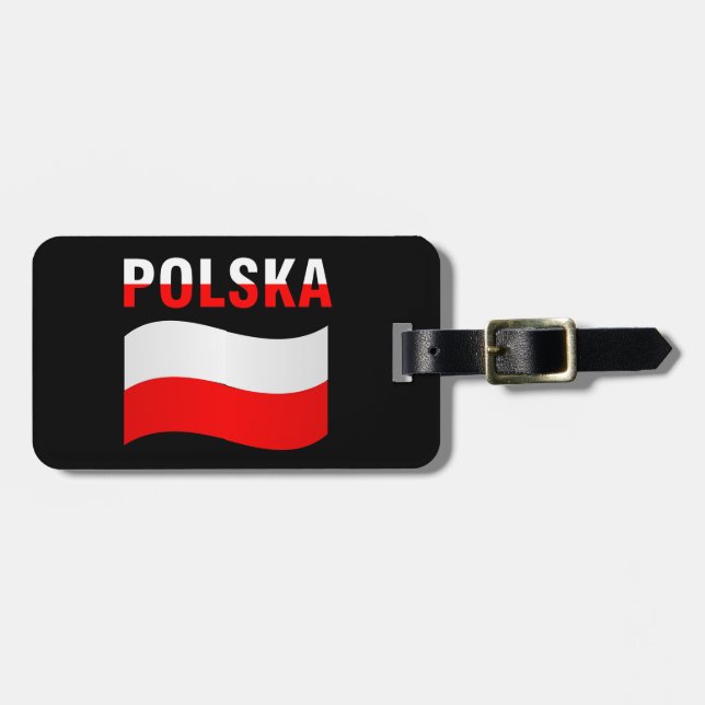 Polska Luggage Tag Bagagebricka (Horisontell Framsida)