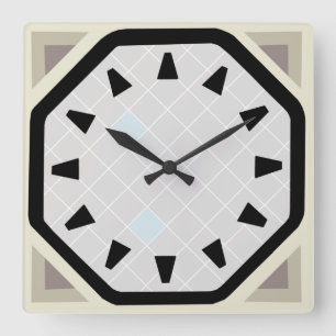 Polska Måne Clock Fyrkantig Klocka