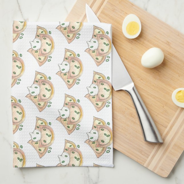 Polska matpotatisen Dumplings Pierogies Sour Cream Kökshandduk (Vikt i Fjärdedel)