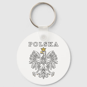 Polska med den polska örnen nyckelring