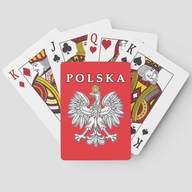Polska med den polska örnen som leker kort casinokort (Baksidan)