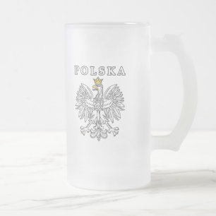 Polska med polsk öre frostat ölglas
