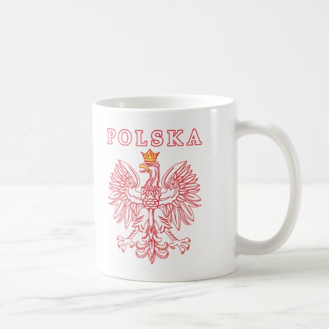 Polska med rött polskt öre kaffemugg (Höger)