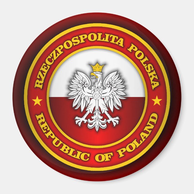Polska Medallion Magnet (Framsidan)