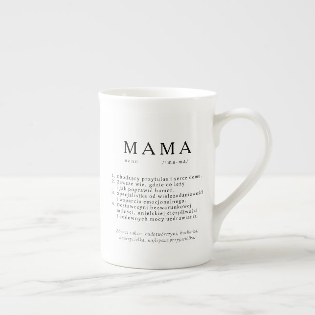 Polska Morsa Gift - MAMMA Definition Benporslin Mugg (Höger)
