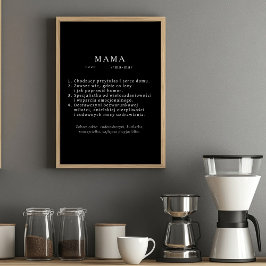 Polska Morsa Gift - MAMMA Definition Black Perfect Poster
