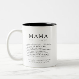 Polska Morsa Gift - MAMMA Definition Black Två-Tonad Mugg