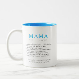 Polska Morsa Gift - MAMMA Definition Blue Två-Tonad Mugg