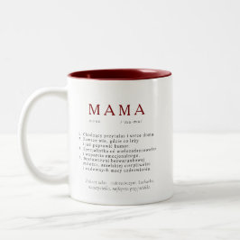 Polska Morsa Gift - MAMMA Definition Brown Två-Tonad Mugg