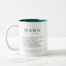 Polska Morsa Gift - MAMMA Definition Grönt Två-Tonad Mugg