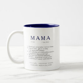 Polska Morsa Gift - MAMMA Definition Navy Två-Tonad Mugg