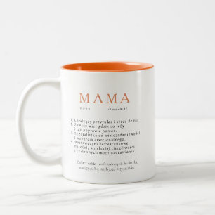 Polska Morsa Gift - MAMMA Definition Orange Två-Tonad Mugg