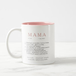 Polska Morsa Gift - MAMMA Definition Rosa Två-Tonad Mugg