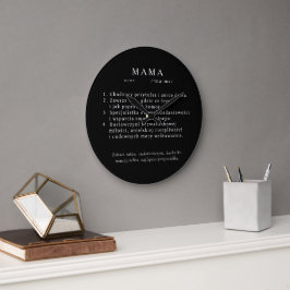 Polska Morsa Gift - MAMMA Definition Stor Klocka