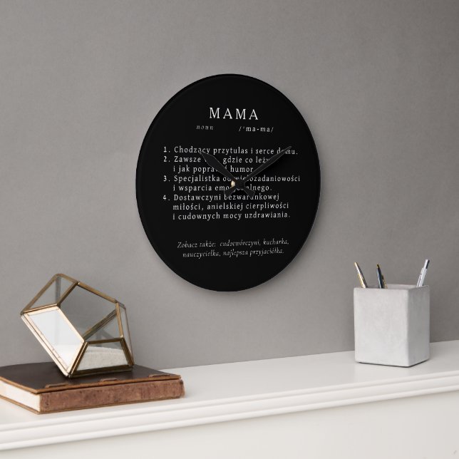 Polska Morsa Gift - MAMMA Definition Stor Klocka (Kontor)