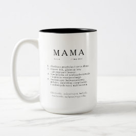 Polska Morsa Gift - MAMMA Huge Definition Två-Tonad Mugg