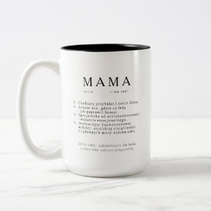 Polska Morsa Gift - MAMMA Huge Definition Två-Tonad Mugg