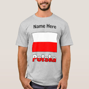 Polska och Polska Flagga Personlig Manar T Shirt