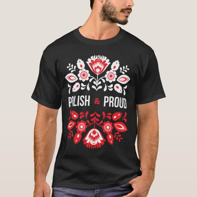 Polska och Proud Flowers Polen Polska T Shirt (Framsida)