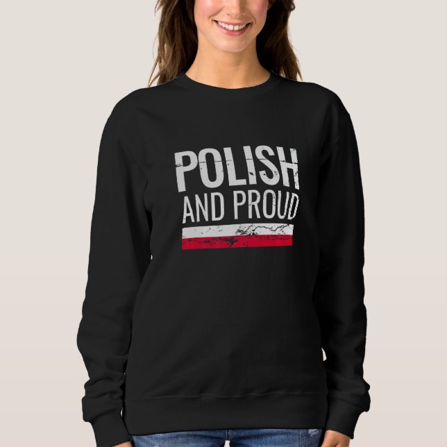 Polska och stolt polsk flagga t shirt (Framsida)