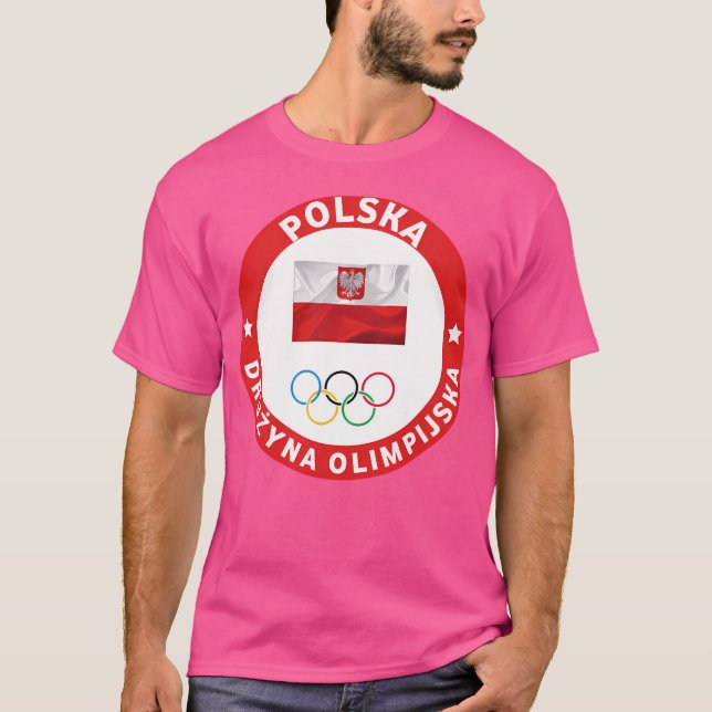Polska olympiska teamet t shirt (Framsida)