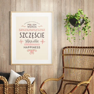 Polska Ord Happiness Poster