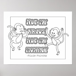 Polska ordspråk - färgning Poster