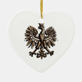 Polska örn julgransprydnad keramik