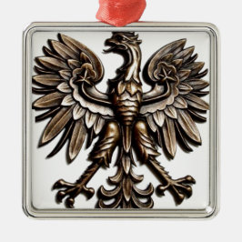 Polska örn julgransprydnad metall