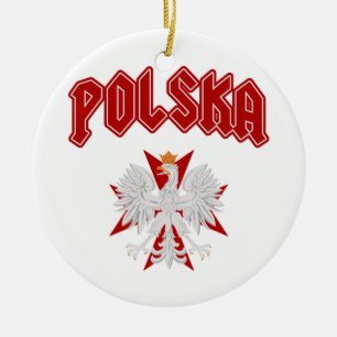 Polska örnkor julgransprydnad keramik