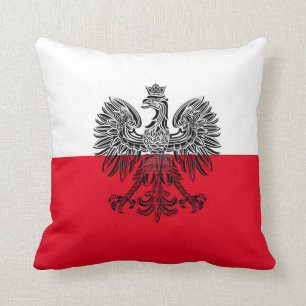 Polska öronen Flagga Dekorativ kudde