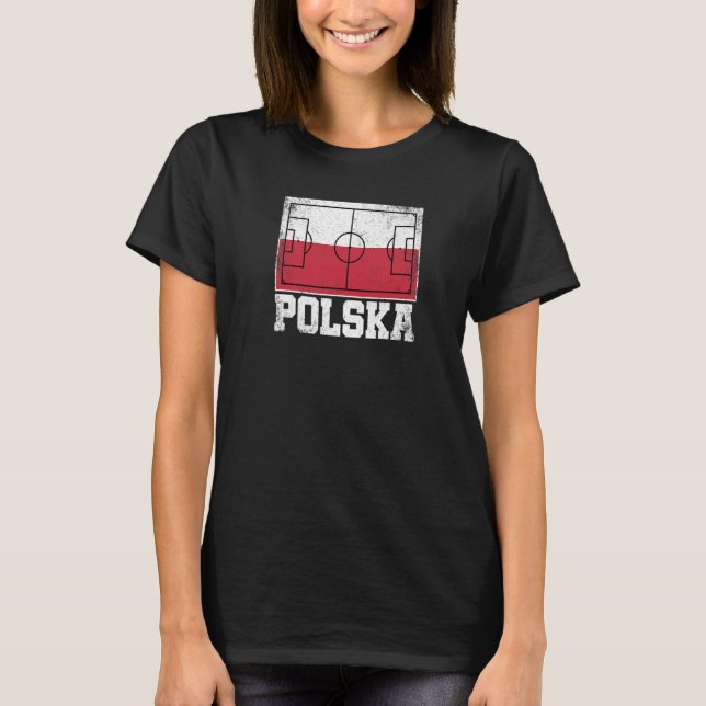 Polska Pari, Fält, Land Flagga Polska T Shirt (Framsida)