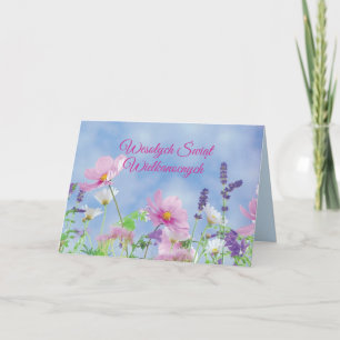 Polska Påsk Blessings, Wildblommor Helgkort