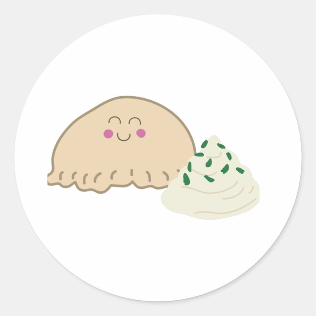 Polska Pierogi Runt Klistermärke (Framsida)